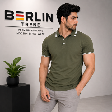 Berlin Trend Polo T-Shirt – Olive Green