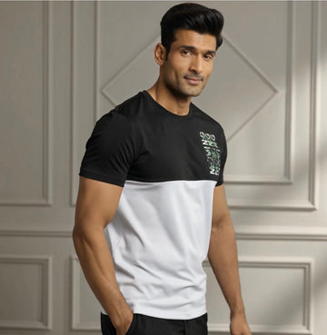 Berlin Trend Black & White Dual-Tone "Adventure" Graphic T-Shirt